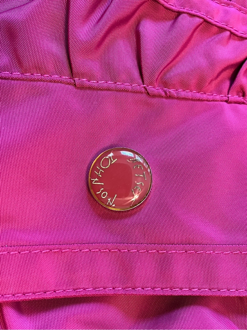 Betsey Johnson Ruched Raspberry Pink Zipper Jacket M - Picture 9 of 9